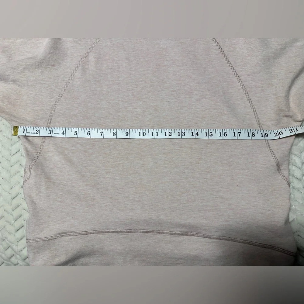 Lululemon Time Out Crew Reversible Heathered Bleached Coral/Heather Medium Grey - Picture 12 of 12